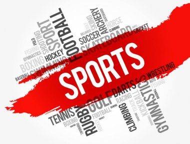 Spor kelime bulutu kolaj