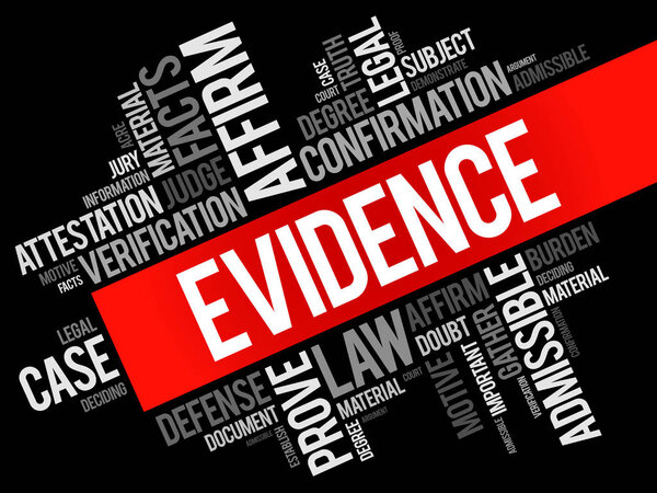 Evidence word cloud collage