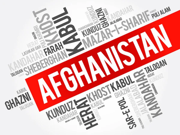 Lista över städer i Afghanistan — Stock vektor