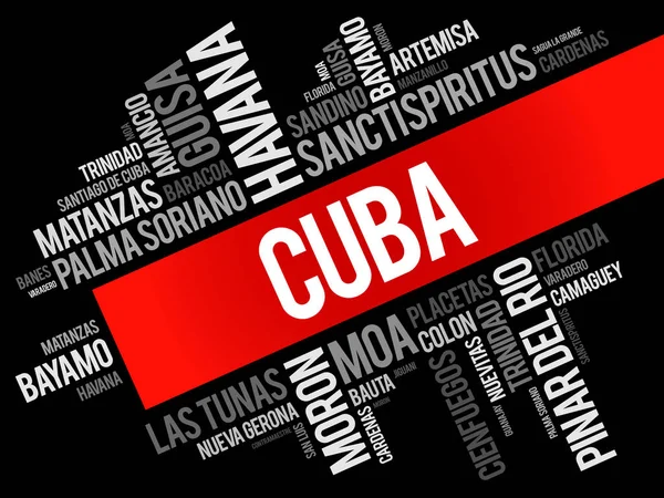 Liste des villes et villages de Cuba — Image vectorielle