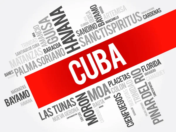 Liste des villes et villages de Cuba — Image vectorielle