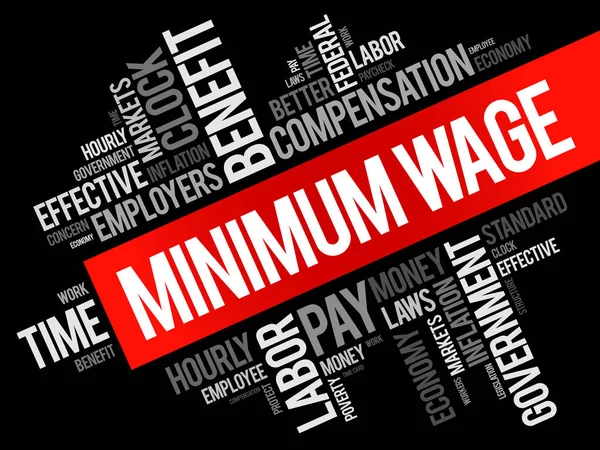 Minimum Wage word cloud collage — Stock Vector