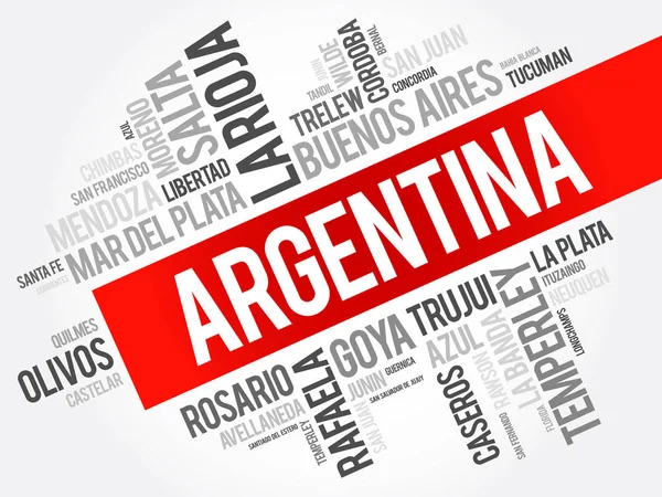 Liste over byer i Argentina – stockvektor