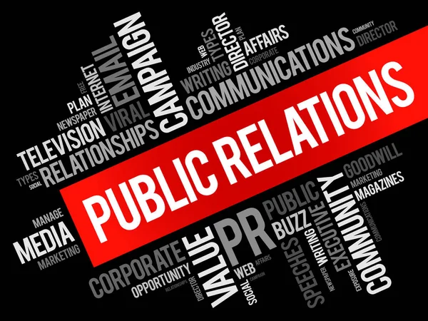 Public Relations word cloud collage — Stockvector