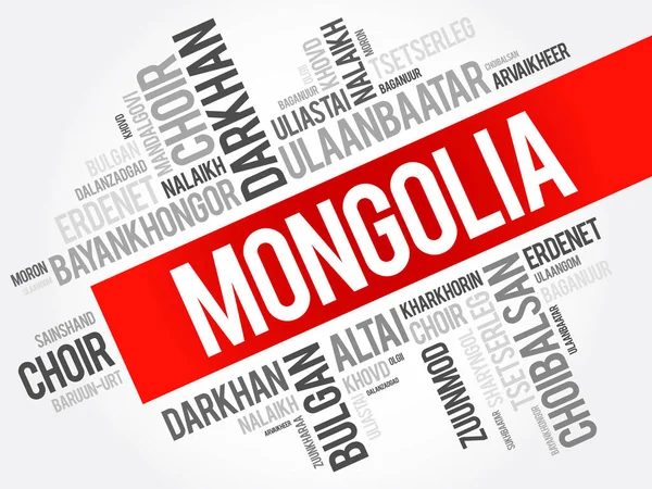 Города Монголии — стоковый вектор