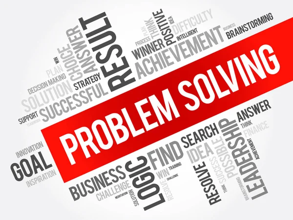 Problem Solving word cloud collage — Stock Vector