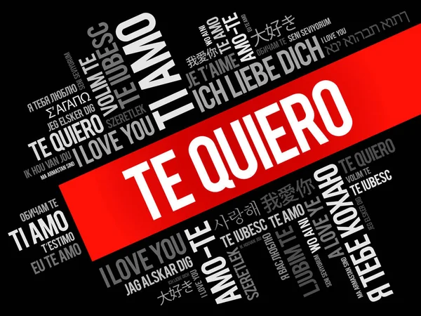 Te quiero (I, Love You, a spanyol) — Stock Vector