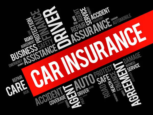 Car insurance word cloud collage — Stock Vector