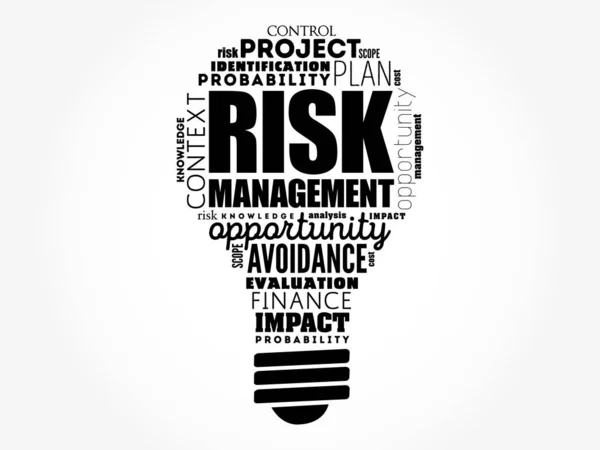 Облако слов "Управление рисками" — стоковый вектор