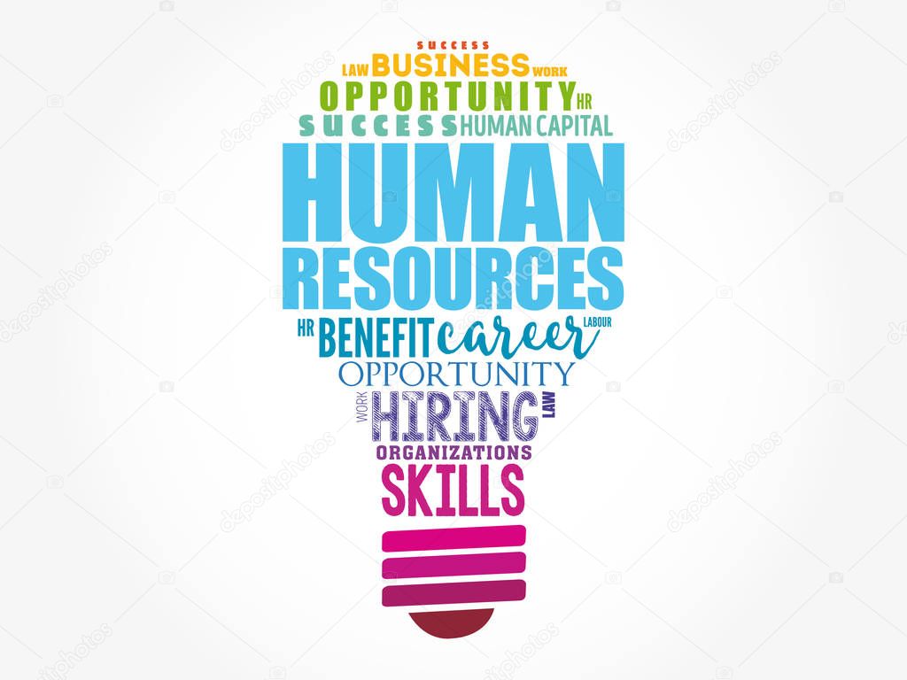 HR - Human Resources light bulb