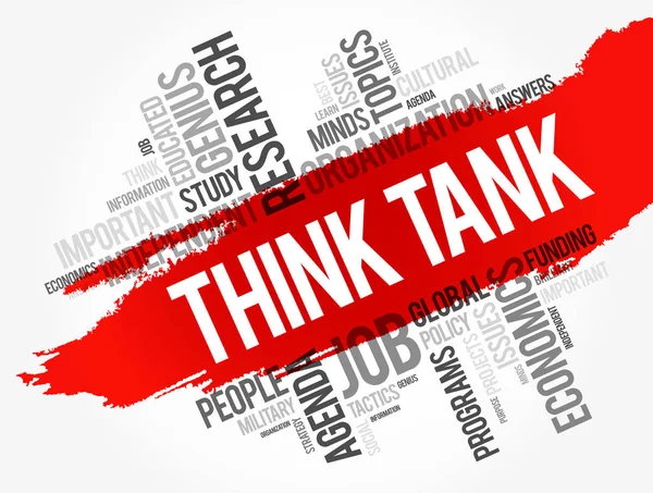 Think Tank parola collage nuvola — Vettoriale Stock