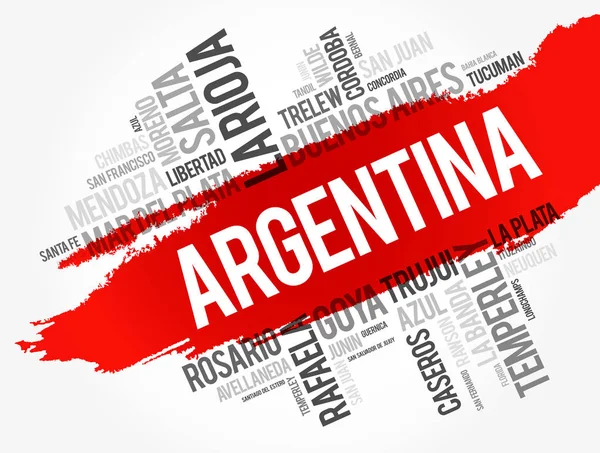 Liste des villes et villages de Argentine — Image vectorielle