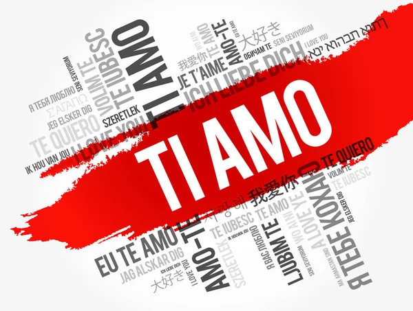 Ti amo (Eu te amo em italiano ) —  Vetores de Stock