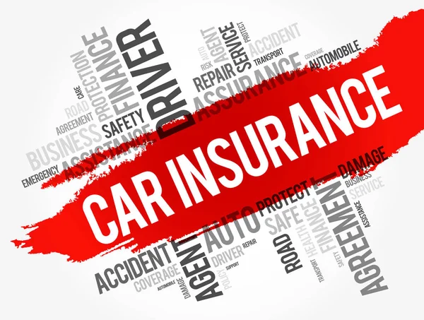 Car insurance word cloud collage — Stock Vector