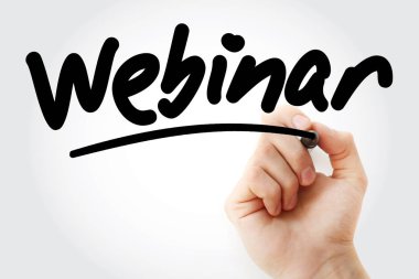 Kırmızı işaretli Web semineri metni