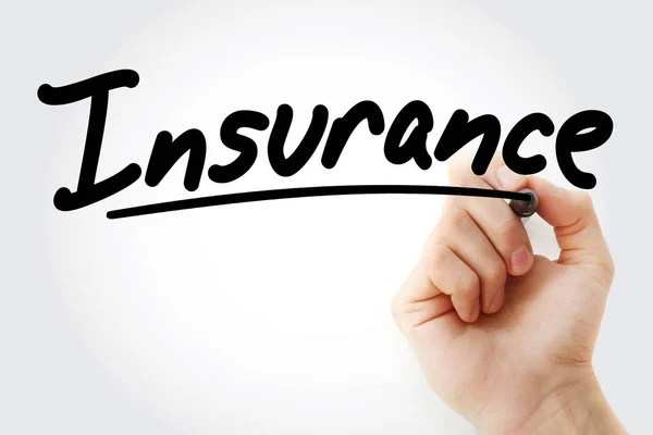 Insurance text with marker — Stock Photo, Image