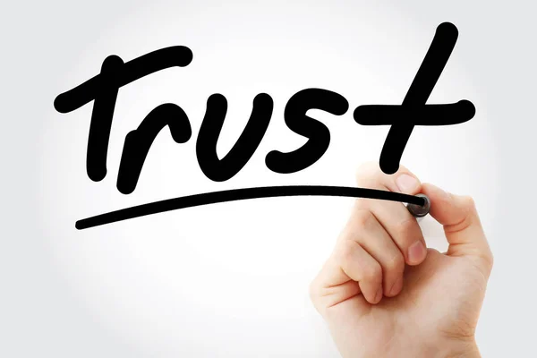 Trust text with marker — Stock Photo, Image