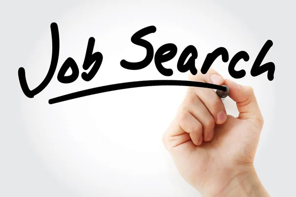 Job Search texto com marcador — Fotografia de Stock