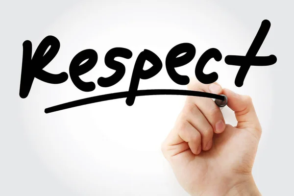 Respect text with marker — Stock Photo, Image