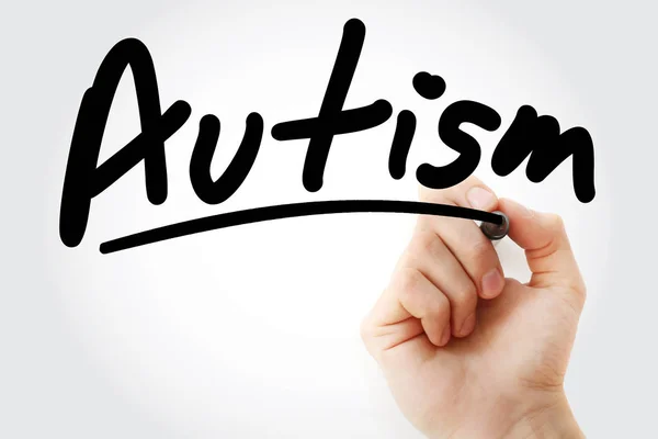Text autismu se značkou — Stock fotografie