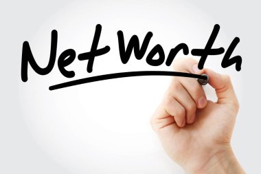 İşaretleyicili Net Worth metni