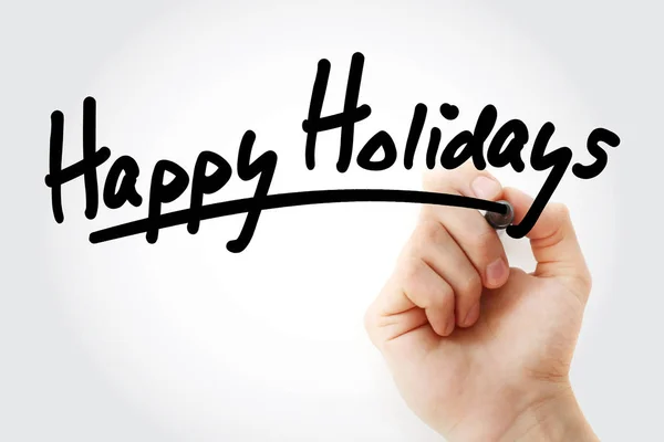 Happy Holidays text with marker — Stock Photo, Image