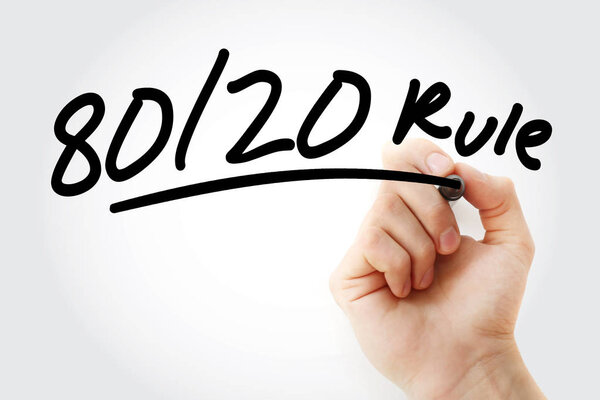 80 20 Текст правила с маркером
