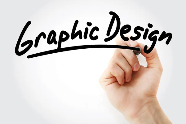 Texto de Design Gráfico com marcador — Fotografia de Stock