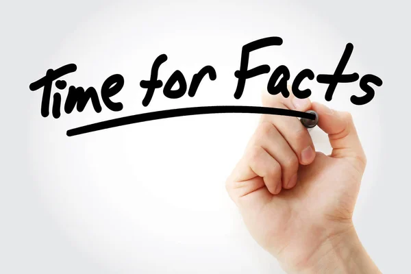 Time for Facts text with marker — Stock Photo, Image