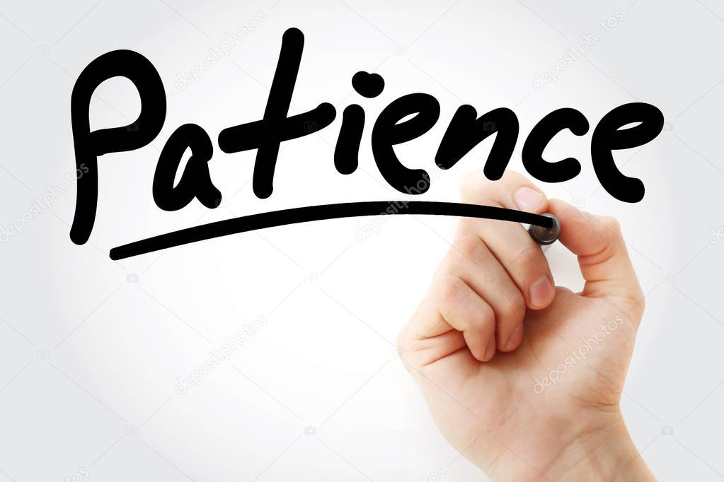 Patience text with marker