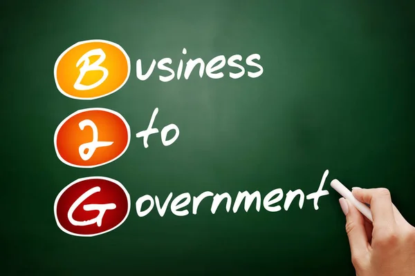 B2g-akronym od firmy k vládě — Stock fotografie