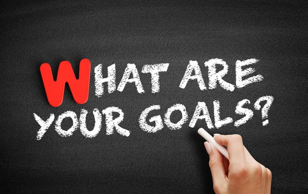 What Are Your Goals? text on blackboard — Stock Photo, Image