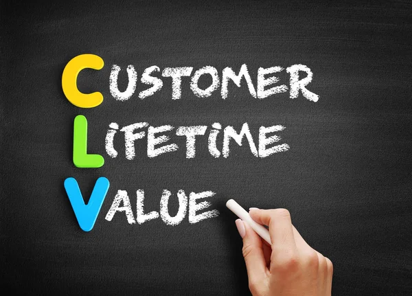 CLV - Customer Lifetime Value acronym — Stock Photo, Image