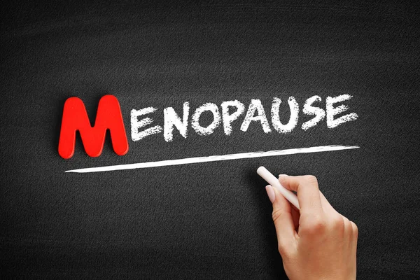 Textul menopauzei pe tablă — Fotografie, imagine de stoc