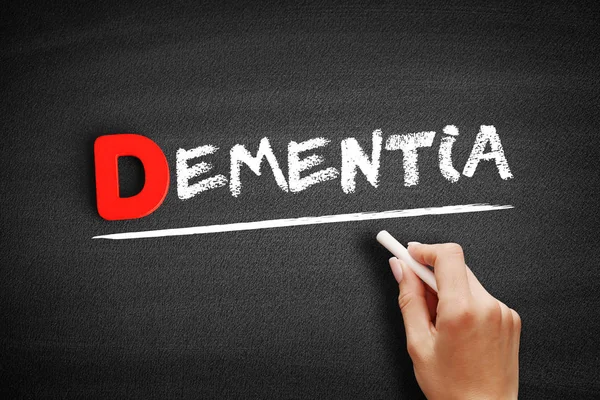 Dementia text on blackboard — Stock Photo, Image