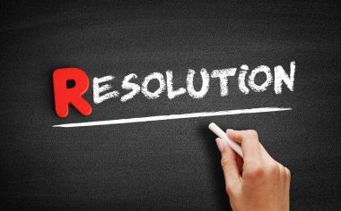 Kara tahtadaki çözünürlük metni