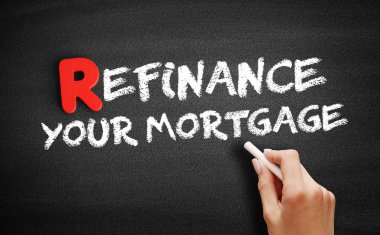 Kara tahta üzerinde Mortgage metin Refinance