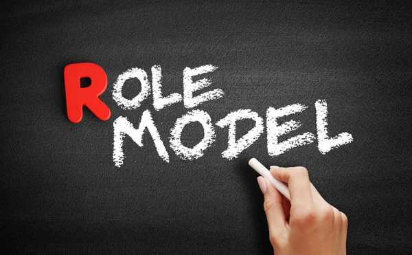 Tahtadaki rol modeli metni — Stok fotoğraf