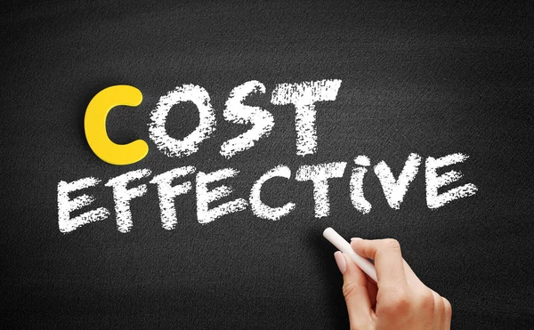 Cost Effective text on blackboard — Stock Photo, Image