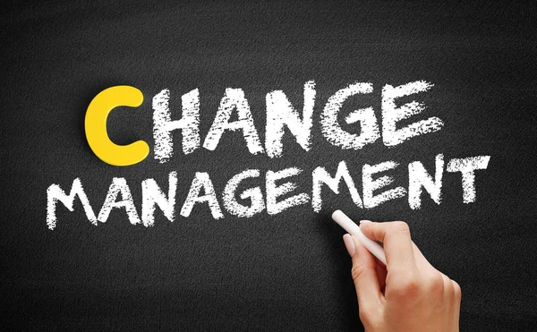 Change Management text on blackboard — Stock Photo, Image