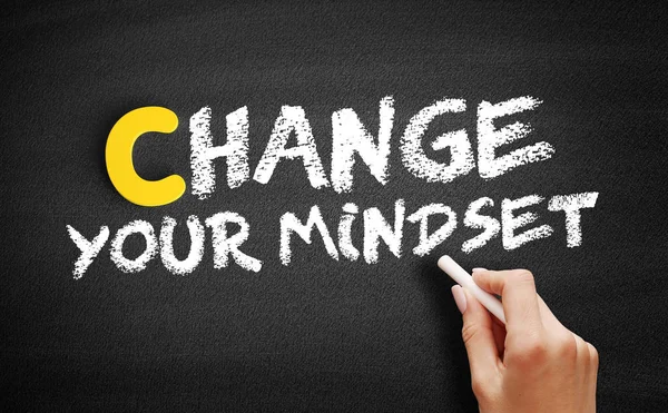 Change Your Mindset text on blackboard — Stock Photo, Image