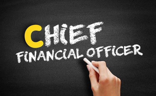 Chief Financial Officer text on blackboard