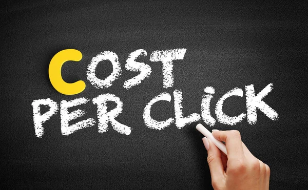 Cost Per Click text on blackboard — Stock Photo, Image