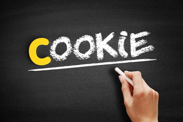 Testo dei cookie sulla lavagna — Foto Stock