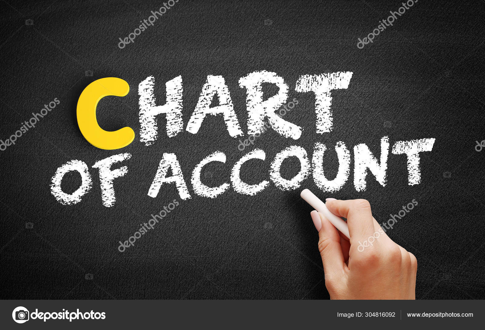Chart of Account text on blackboard Stock Photo by ©dizanna 304816092