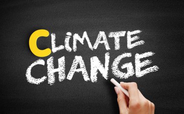 Kara tahtaüzerinde iklim değişikliği metni