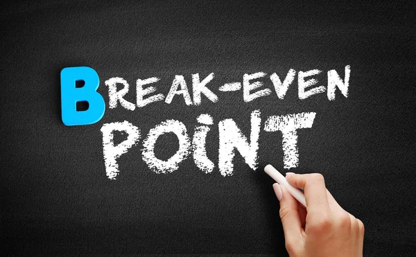 Break-Even Point text on blackboard