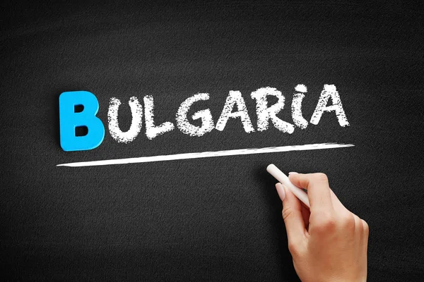 Bulgaria texto en pizarra — Foto de Stock