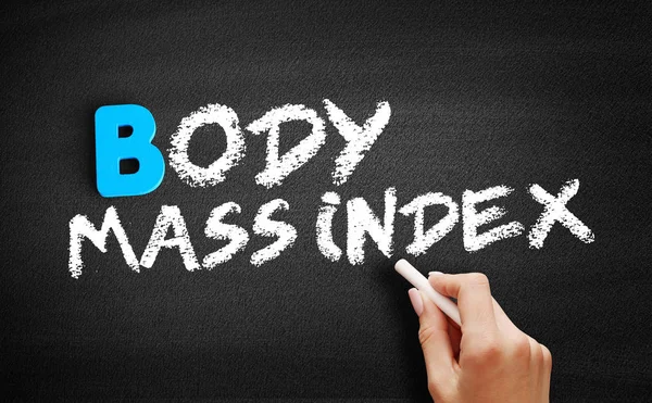 Body Mass Index Text auf der Tafel — Stockfoto