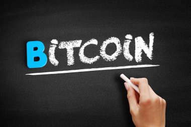 Kara tahtada Bitcoin metni